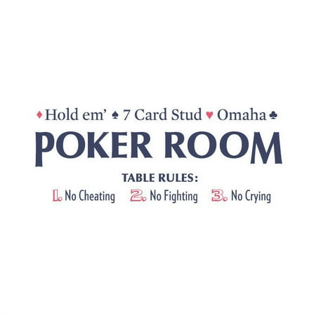 Poker Room Vinyl Sticker - Medium - Dark Blue