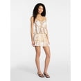 thumbnail image 2 of No Boundaries Ruffle Babydoll Cami and Flare Skort Set, 2-Piece, Women’s XXS-XXL, 2 of 6