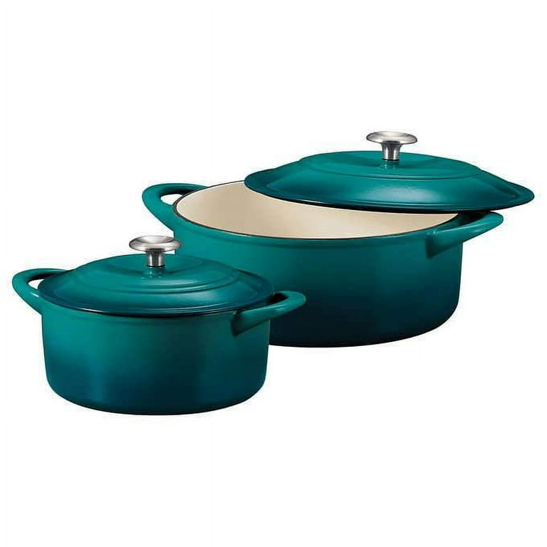 ❌SOLD❌Brand new Tramontina 2 pack enameled cast iron dutch ovens😍😍😍 See  first slide for size Available as seen in this beautiful teal…