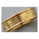 thumbnail image 1 of Anillo de combinación de diamantes a cuadros con tótem retro para mujer, anillo de acero de titanio con revestimiento de oro de 18 quilates, protección de color, 1 of 5