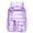 Purple, variant on Transparent Backpack, Stadium Approved Clear PVC Backpack with Large Capacity, See Through Backpack for School, College, Work, Travel, Concert & Sporting Events