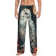 thumbnail image 1 of Balery Moon Flower White Owl Pantalones de pijama para hombre, pijama ultraligero, pantalón de descanso-XX-Large, 1 of 6