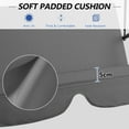 thumbnail image 5 of Gartoo 3 Seat Outdoor Patio Swing with Converting Canopy, Cushioned Steel Frame Porch Canopy Swing Chair, Swing Glider Hammock for Patio, Garden, Gray, 5 of 9