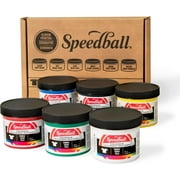 Speedball Fabric Screen Printing Ink Starter Set, 6-Colors, 4 Fl Oz for T-Shirt and Silkscreen Printmaking