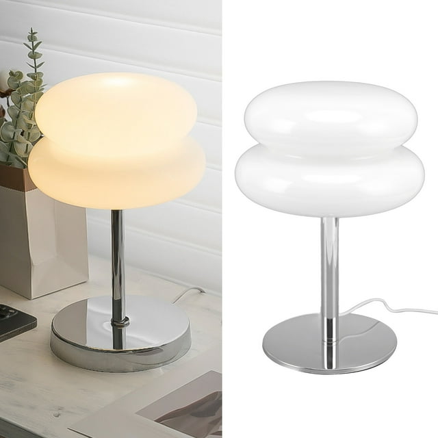 Luz De Noche De Mesa, Lámpara De Mesita De Noche De Hierro Con Luz Cálida Para El Hogar