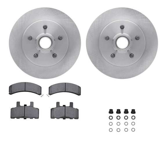 Dynamic Friction Company Front Brake Rotors with 5000 Advanced Brake Pads includes Hardware 6512-48127