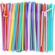 thumbnail image 1 of Tutuviw - 200 pajitas de plástico flexibles extra largas para fiestas y bares, 1 of 8