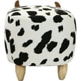 thumbnail image 5 of Critter Sitters 16-In. Seat Height Black-White Cow Animal Shape Pet House Ottoman - Furniture for Nursery, Bedroom, Playroom, and Living Room Decor, 5 of 16