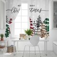 thumbnail image 4 of Hokiten Grey Christmas Tree Blackout Curtains | Light Blocking Print Window Curtains, Winter Xmas Tree Snowflake Thermal Insulated Window Drapes for Living Room Kitchen Cafe (2 Panels, 55"W x 39"L), 4 of 7