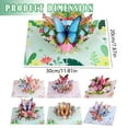 thumbnail image 4 of Mother's Day 3D Butterfly Pop-Up Greeting Card with Paper Carved Flowers, Festive Blessing Bouquet Folding Card, 4 of 9
