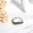 thumbnail image 3 of Contempo Swirl Marcasite Embellished .925 Silver Ring-7, 3 of 6