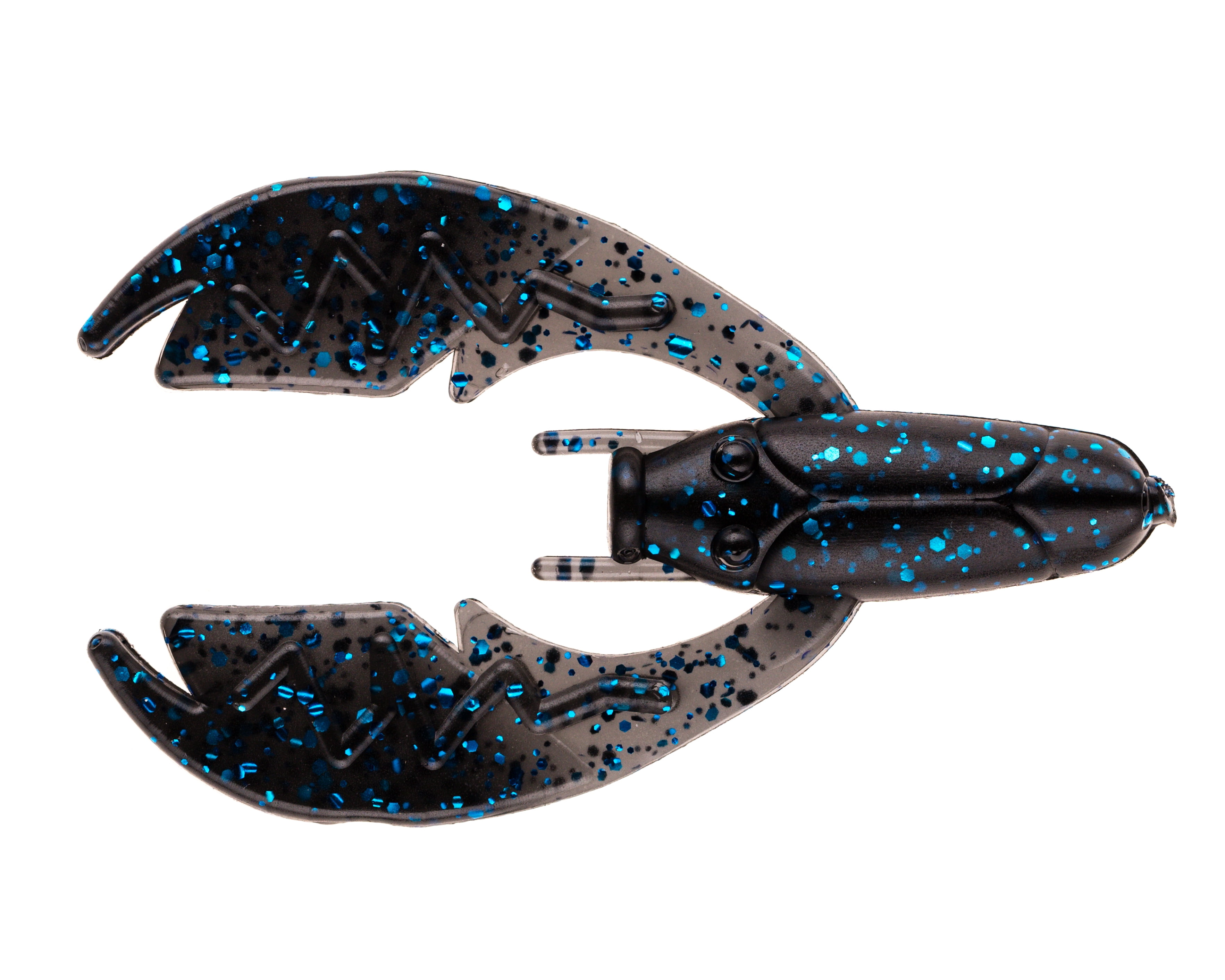 (2 pack) NetBait Paca Chunk Black Blue Flake, Crawfish Freshwater Fishing Soft Baits, 6 pieces
