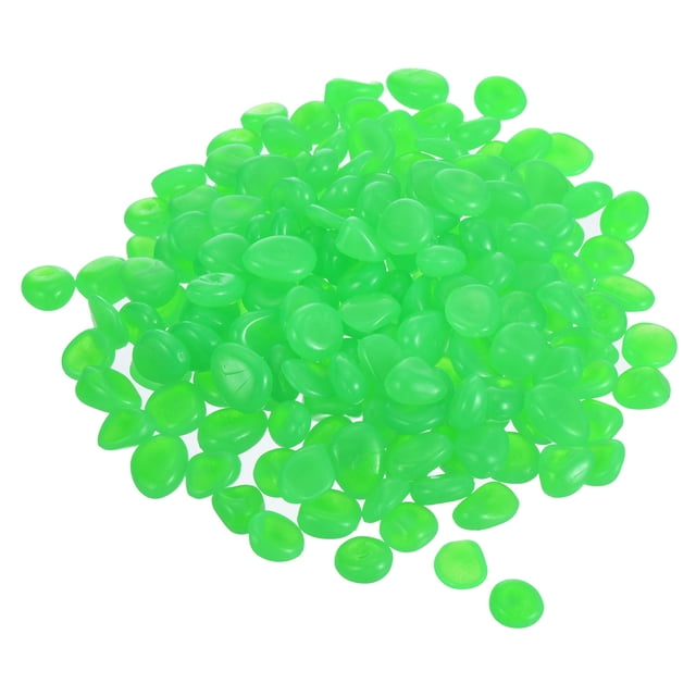 Uxcell 200 Paquete de Rocas Brillantes 0.51''-0.67'' Piedras Brillantes Decorativas en la Oscuridad Decoración de Piedras Luminiscentes DIY Decorativas Verdes