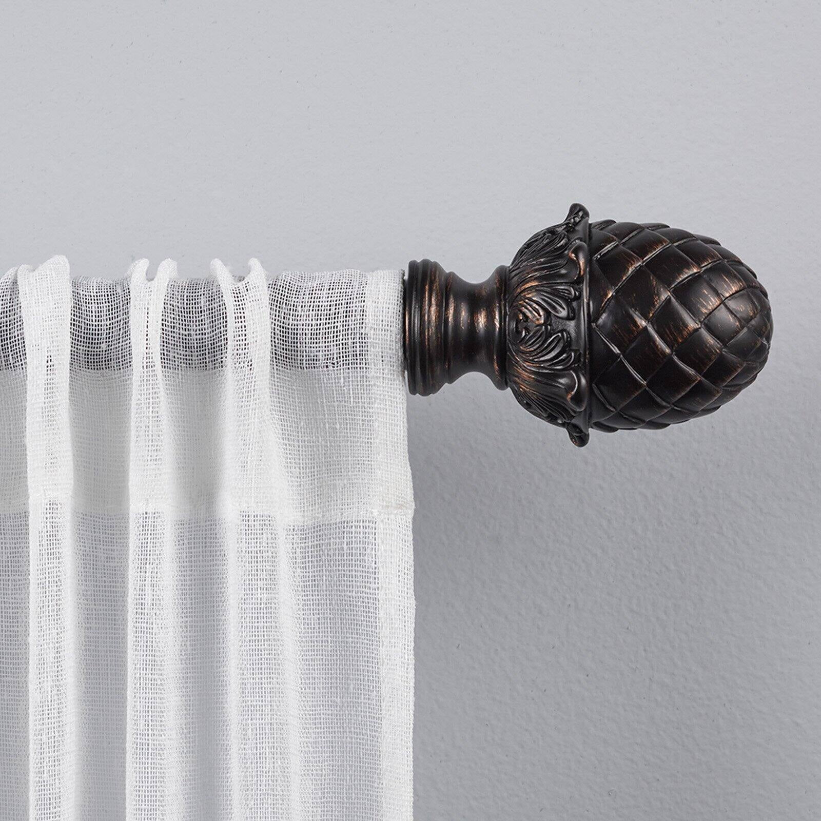 Exclusive Home Curtains 1" Acorn Curtain Rod and Finial Set Walmart