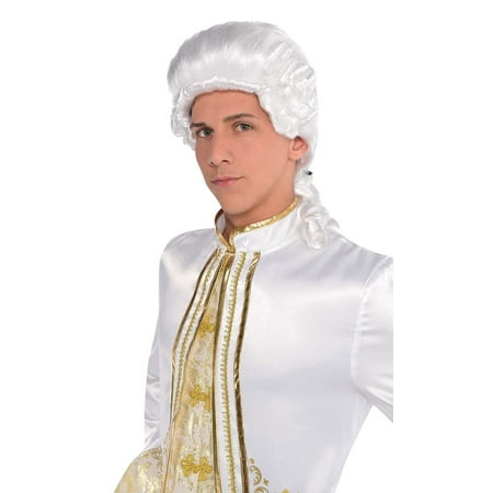 Colonial Man Mens Adult Colonial Aristocrat White Costume Wig