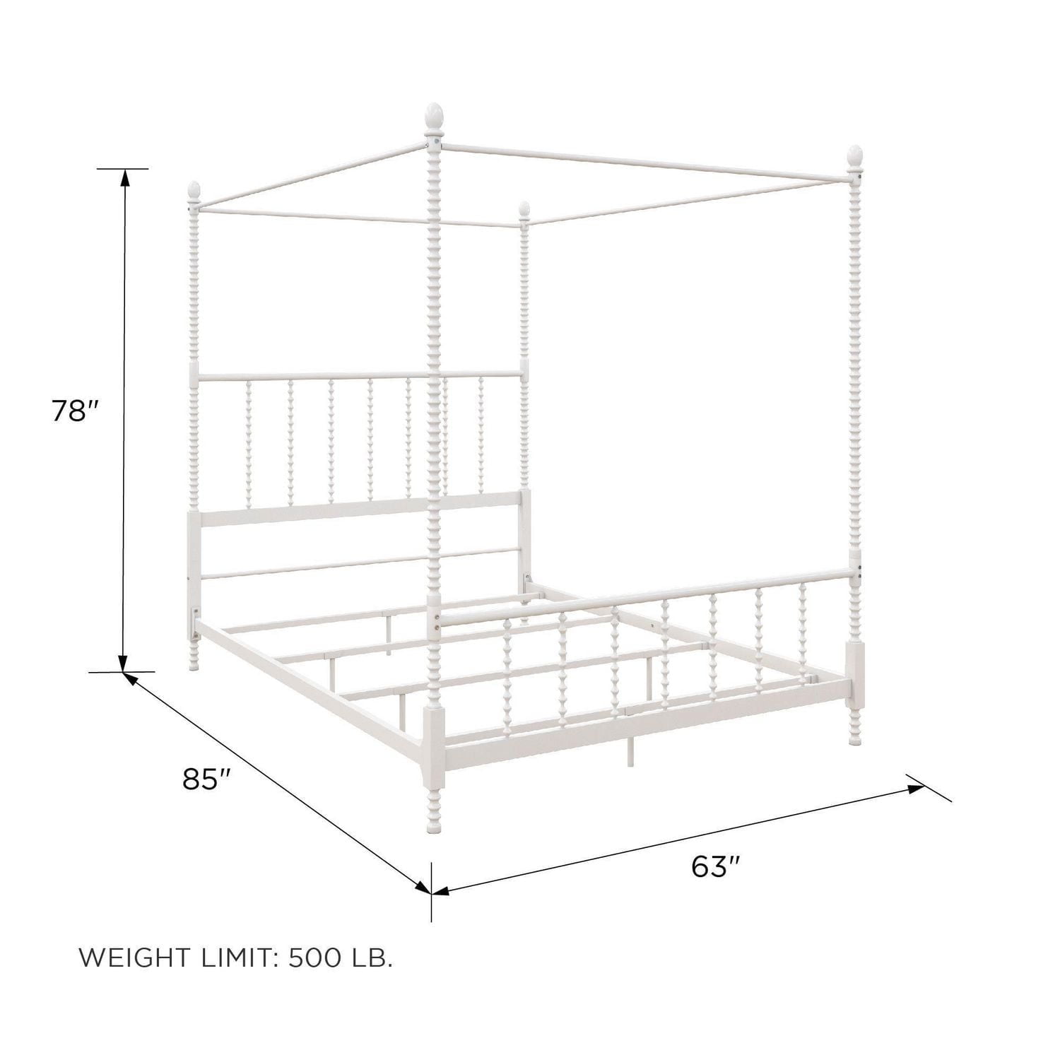 Jenny Lind Metal Canopy Bed