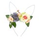 thumbnail image 5 of Diadema con orejas de conejo de Pascua, diadema con flores, accesorio para disfraz Blanco amarillo, 5 of 9