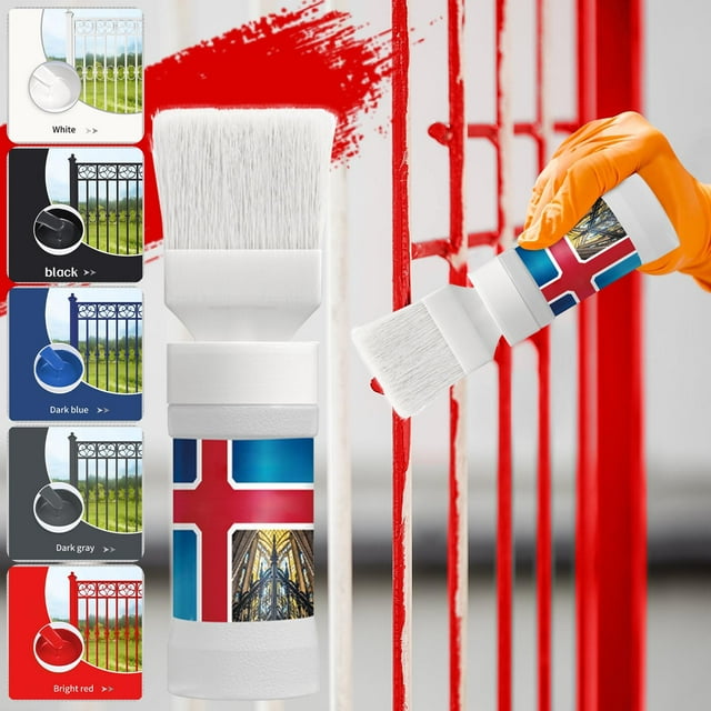 Pintura Metálica Antioxidante a Base de Agua | Brocha Integrada | Adhesión y Durabilidad | Secado Rápido | 180 Funciones