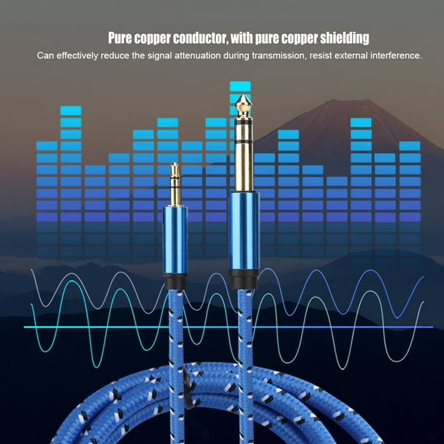 Mobile Phone Audio Cable, Audio Line Anodic Oxidation Treatment Stable Transmission for Electric Guitar 1M,2M,