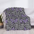 thumbnail image 3 of Naloa Purple Butterflies Flannel Fleece Throw Blanket for Bed Couch, Thick Blanket - All Seasons Suitable for Women, Men and Kids-60"x50", 3 of 6