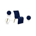 thumbnail image 2 of Meridian Furniture Curve Navy Velvet Dining Chair (Set of 2), 2 of 7