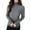 Gray, variant on Women's Soft Turtleneck Top Mock Neck Long Sleeve Knit Shirt Stretch Base Layer Thermal Underwear Warn for Fall Winter, Gray