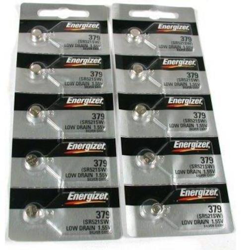 10 379 Energizer Watch Batteries SR521SW Battery Cell