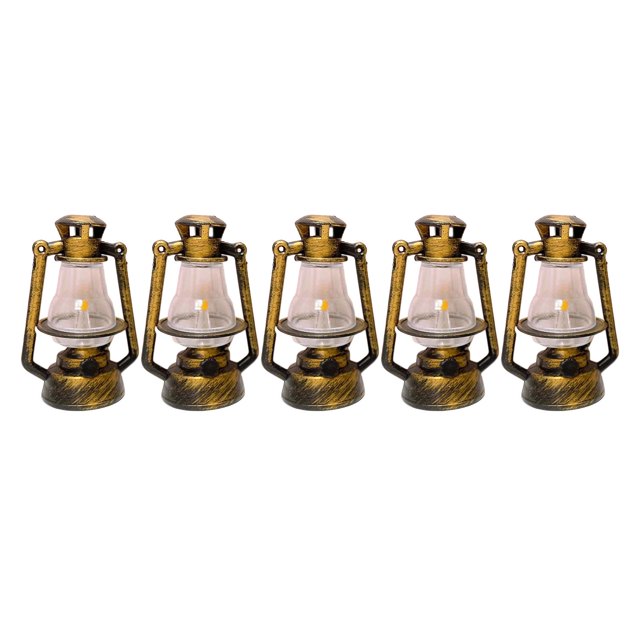 5 uds 1/12 lámpara de aceite para casa de muñecas muebles decorativos para casa de muñecas para vida de escena DIY Bronce Zulema casa de muñecas lámpara de aceite