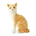 thumbnail image 4 of Lovely Cat Home Plush Toy Kitty Ornamnts Stuffed Animal for Adults Bedroom Boys 32cm Orange Cat, 4 of 8