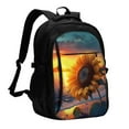 thumbnail image 1 of Easygdp Sunset Coast Sunflower Mochila para Laptop de Viaje con Puerto USB, Mochila para Laptop con Puerto de Carga USB para Mujeres y Hombres, 1 of 7
