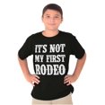 thumbnail image 3 of Not My First Rodeo Horseback Riding Crewneck T Shirts Boy Girl Teen Brisco Brands M, 3 of 6