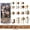 E, variant on 38pcs Set Christmas Candy Pendant Painteds Xmas Tree Decoration with Ribbon for Home & Party