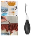 thumbnail image 3 of Latch Hook Tool Rug Making Mesh Kit Metal Construction with Comfortable Rubber Handle Crochet Hair Coaster Making Crafting, 3 of 7