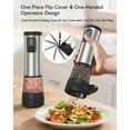 thumbnail image 4 of Electric Salt and Pepper Grinder Set,Stainless Steel Rechargeable Automatic Pepper Mill Shakers with USB Charging Base,External Adjustable Coarseness,, 4 of 5
