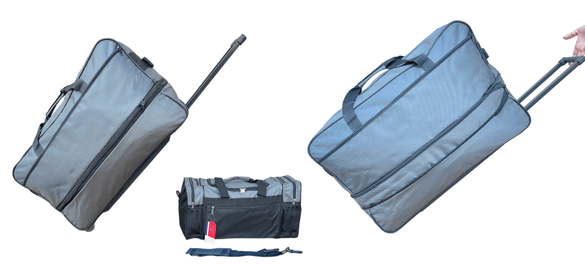 Rolling Duffel Bags 2x 28" Large Adjustable 60 Lb Capacity each with