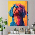 thumbnail image 4 of Qisvanset 12x16 Inch Colorful Poodle Dog Canvas Wall Art, Fun Pet Print Bedroom Kitchen Office Girls Home Decor, 4 of 8