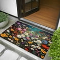 thumbnail image 5 of 2x3 Door Mat Rug, Spring Floral Non-Skid Rubber Backing Large Rectangle Rugs - Living Room Bedroom Home Office, Colorful Daisy Summer Botanical Butterfly Indoor Floor Mat Carpets Washable Rug, 5 of 9