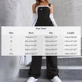 thumbnail image 3 of Feancey Overalls for Women Adjustable Strap Bib Jumpsuits Loose Fit Straight Wide Leg Pants Rompers Summer Casual One Piece Jumpsuit Black XL, 3 of 9