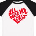 thumbnail image 4 of Inktastic All You Need is Love Red Heart Shape Boys or Girls Toddler T-Shirt, 4 of 5
