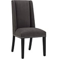 thumbnail image 2 of Modway Baron Ensemble de 4 Chaises de Salle à Manger en Tissu, Brun, 2 of 2
