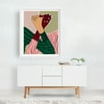 thumbnail image 2 of Pinky Swear - Painting Modern Art Illustration Abstract Pop Art Minimalist Geometric Line Art White Framed Wall Art Print 16 x 20 inches, 2 of 3