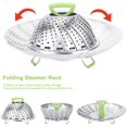 thumbnail image 4 of Folding Steamer Basket Food Veggie Steam Rack Stainless Steel Mesh Dish for Microwave Pressure Pot Kitchen Cooking Tool, 4 of 5