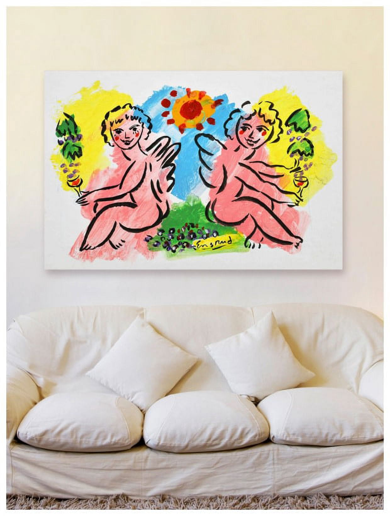 Marmont Hill "Cherubs" by Wayne Ensrud Painting Print on Canvas