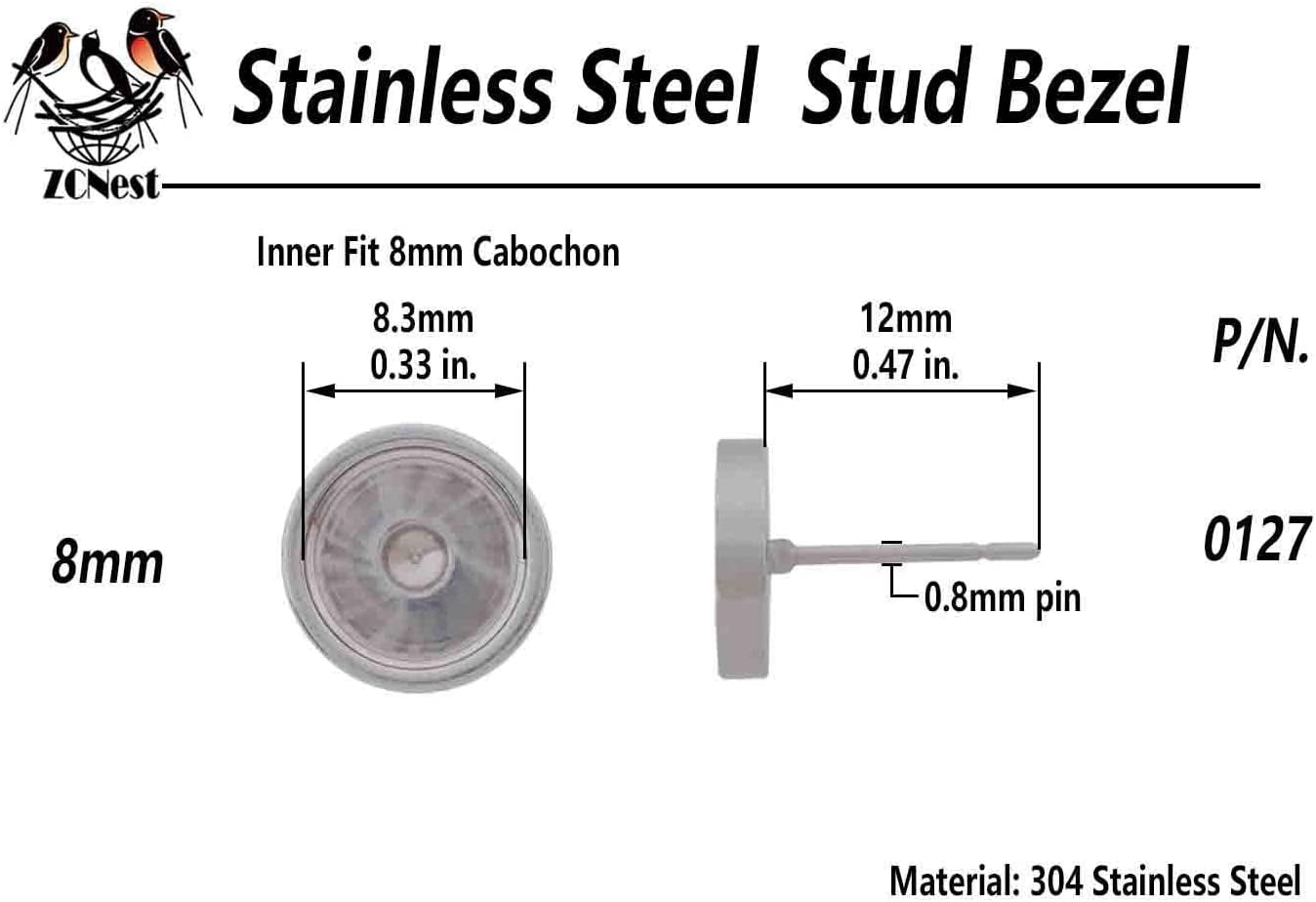 8mm Bezel Stud Earring Blanks – Armored Supply Co.