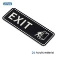 thumbnail image 3 of Unique Bargains EXIT Sign 9'x3' Self Adhesive Door Sticker Mounting Strip Black 2 Pack, 3 of 6