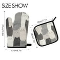 thumbnail image 2 of Yayeee Oven Mitts and Pot Holder Set of 4 Heat Resistant Kitchen Gloves Baking Hot Pad, Gray Cute Cats, 2 of 5