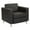 Black, variant on Office Star Products Atlantic chair with Single Charging Station in Dillon Snow Fabric K/D