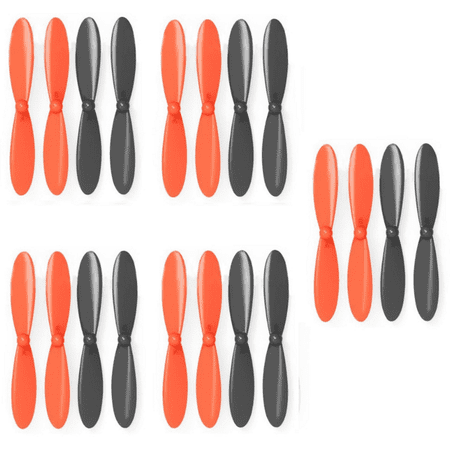HobbyFlip Black Orange Propeller Blades Props 5x Propellers Compatible with Extreme Fliers Micro Drone 2.0