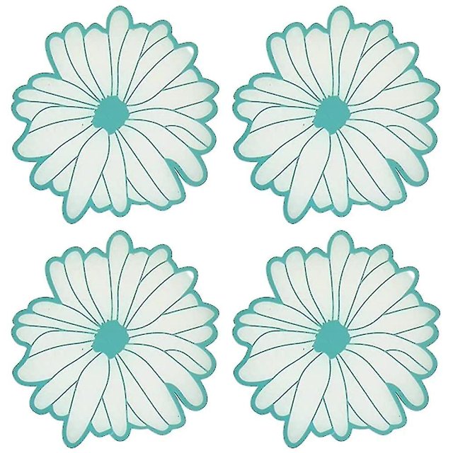 Posavasos de silicona con flores para bebidas, posavasos con aislamiento térmico, lavables y multiusos, lindos posavasos para bebidas