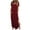 Red, variant on Spencer Women's V Neck Casual Summer Beach Long Dress Short Sleeve Split Loose Maxi Dress with Pocket(Black,XL)